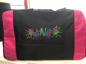 Pink & Black Large Dance Bag